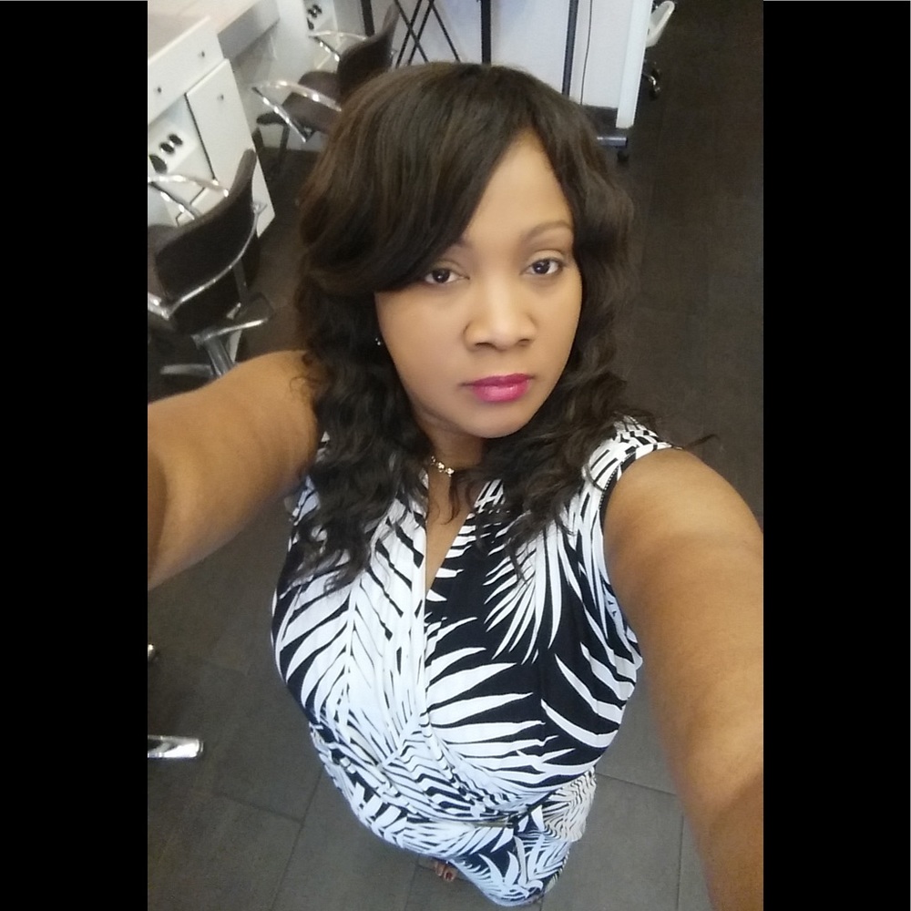 Sandra Darren romper. Black and white leaves